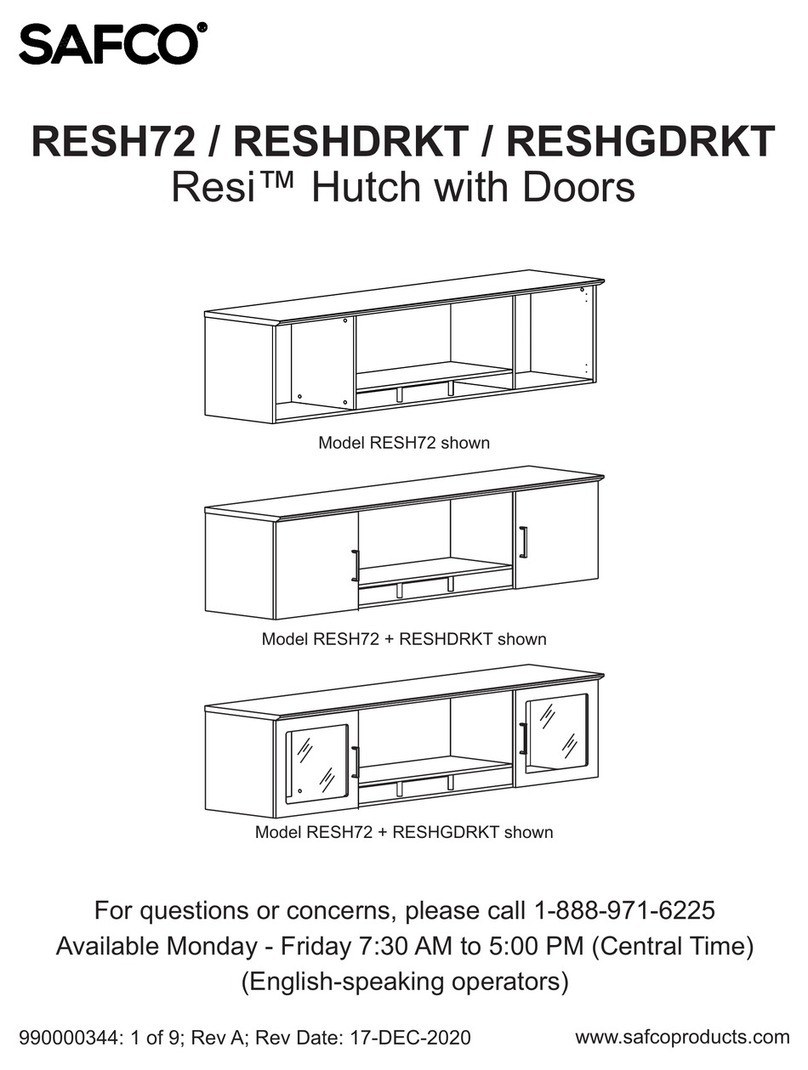 Safco Resi RESH72 manual
