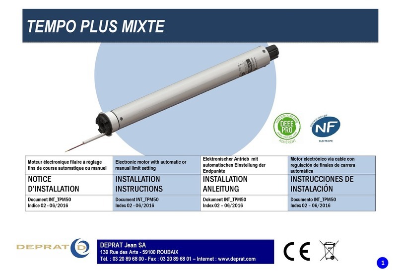 Deprat TEMPO PLUS MIXTE 050TPM008 User manual