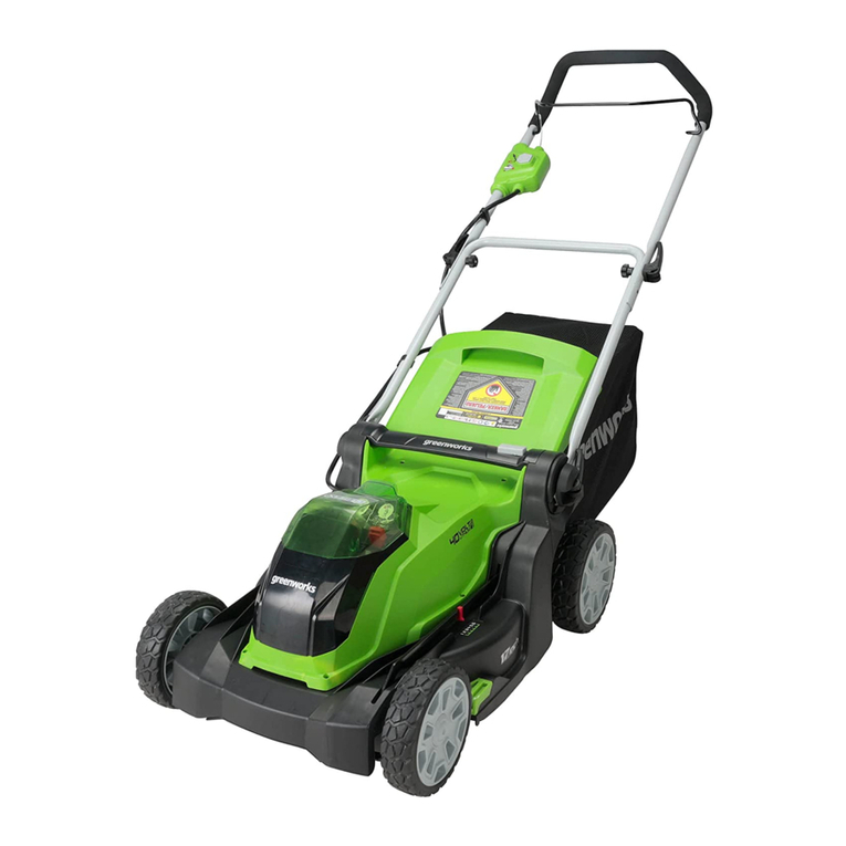 GreenWorks MO40B01 owner's manual