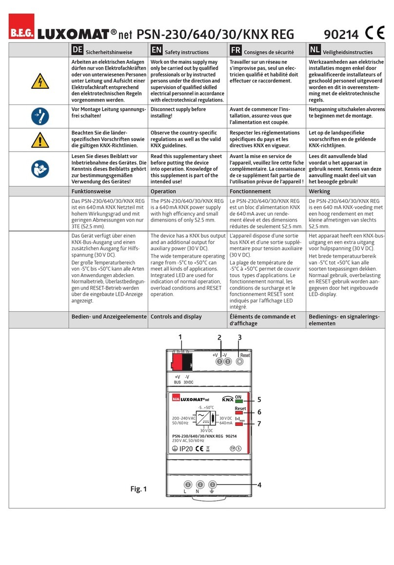B.E.G. LUXOMAT PSN-230 quick start guide