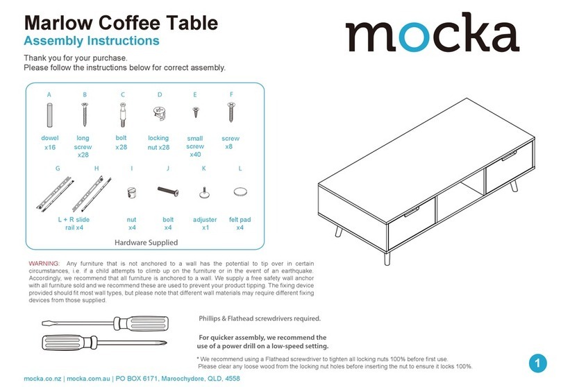 Mocka Marlow Coffee Table User manual Mocka Marlow Coffee Table User manual
