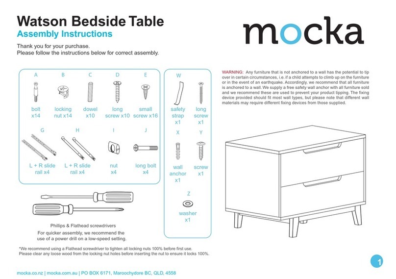 Mocka Watson Bedside Table User manual