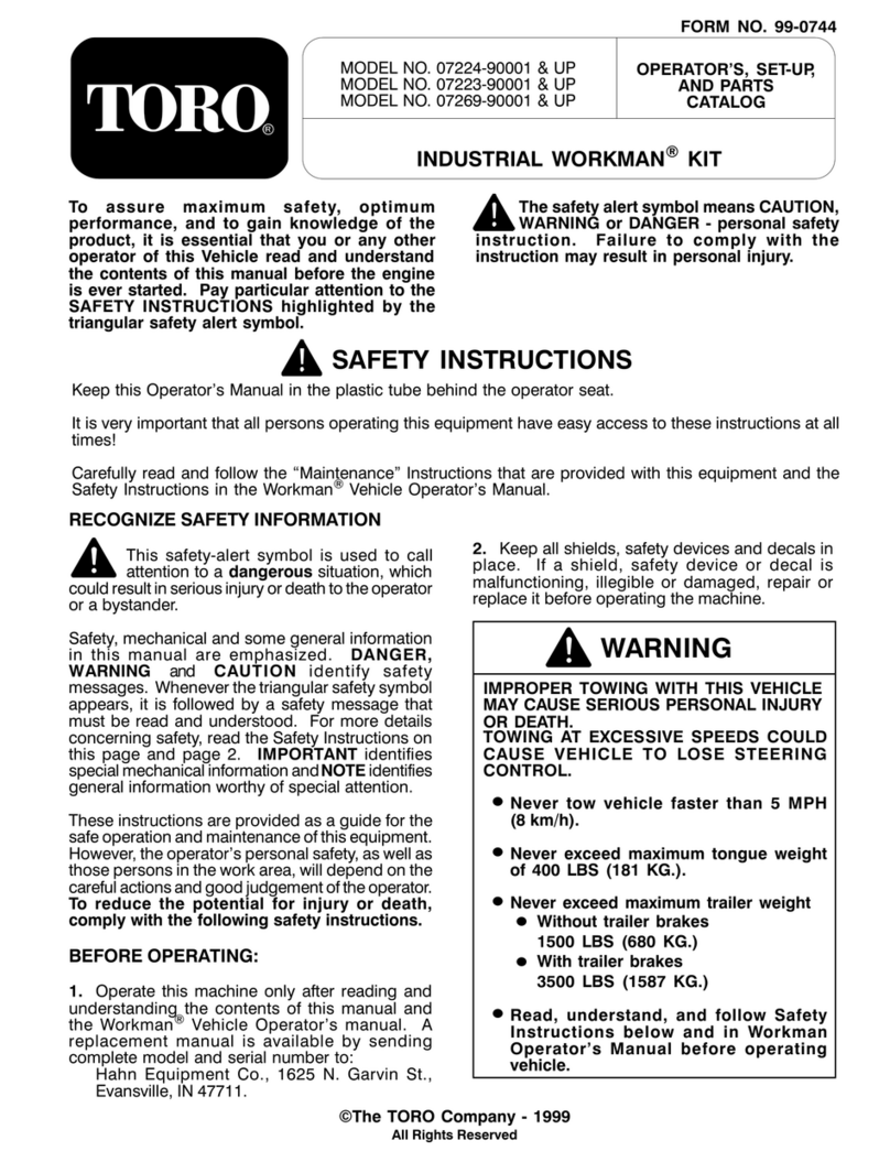 Toro Workman 07224-90001 Instruction Manual