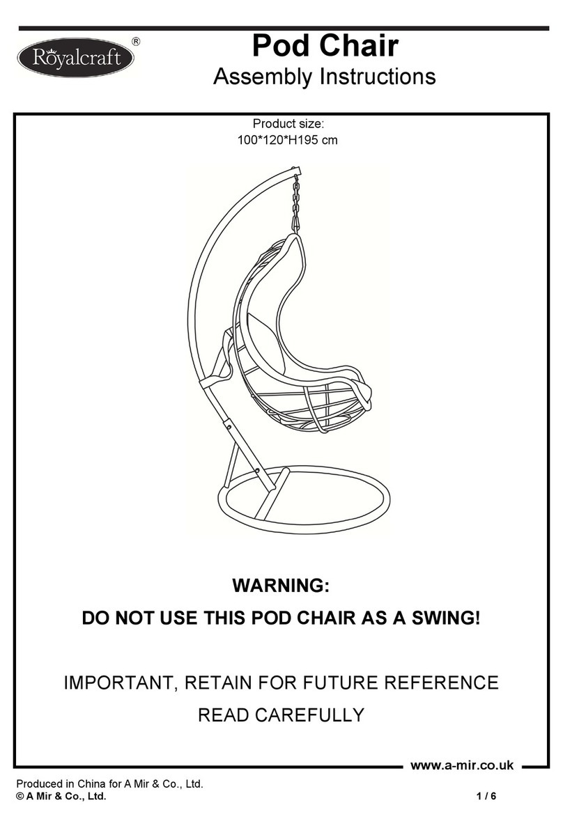 Royalcraft Pod Chair User manual Royalcraft Pod Chair User manual