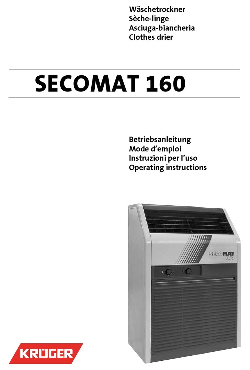 Kruger SECOMAT 160 operating instructions