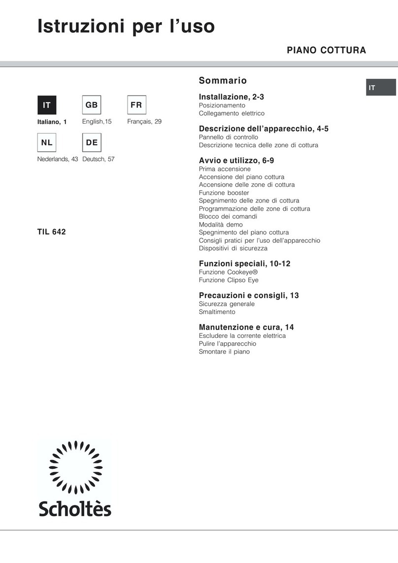 SCHOLTES TIL 642 operating instructions