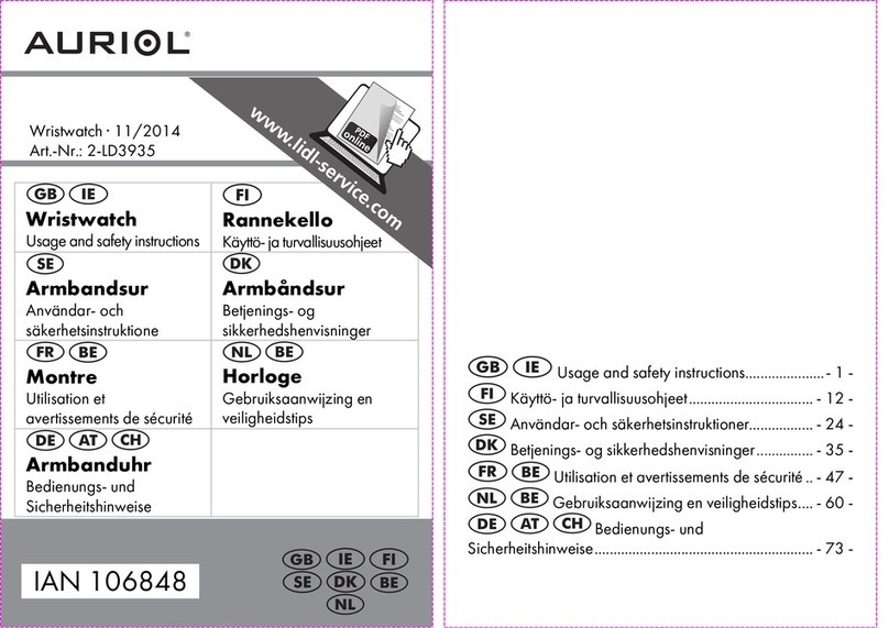 Auriol 2-LD3935 Usage and safety instructions