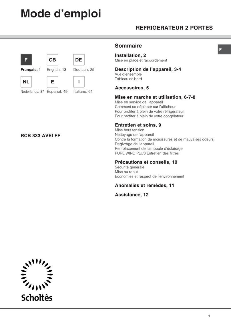 SCHOLTES RCB 333 AVEI FF User manual SCHOLTES RCB 333 AVEI FF User manual