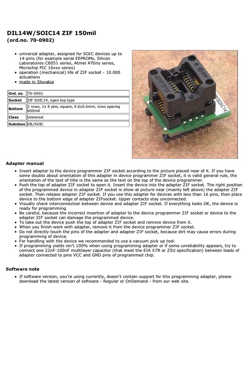 Elnec 70-0902 User manual