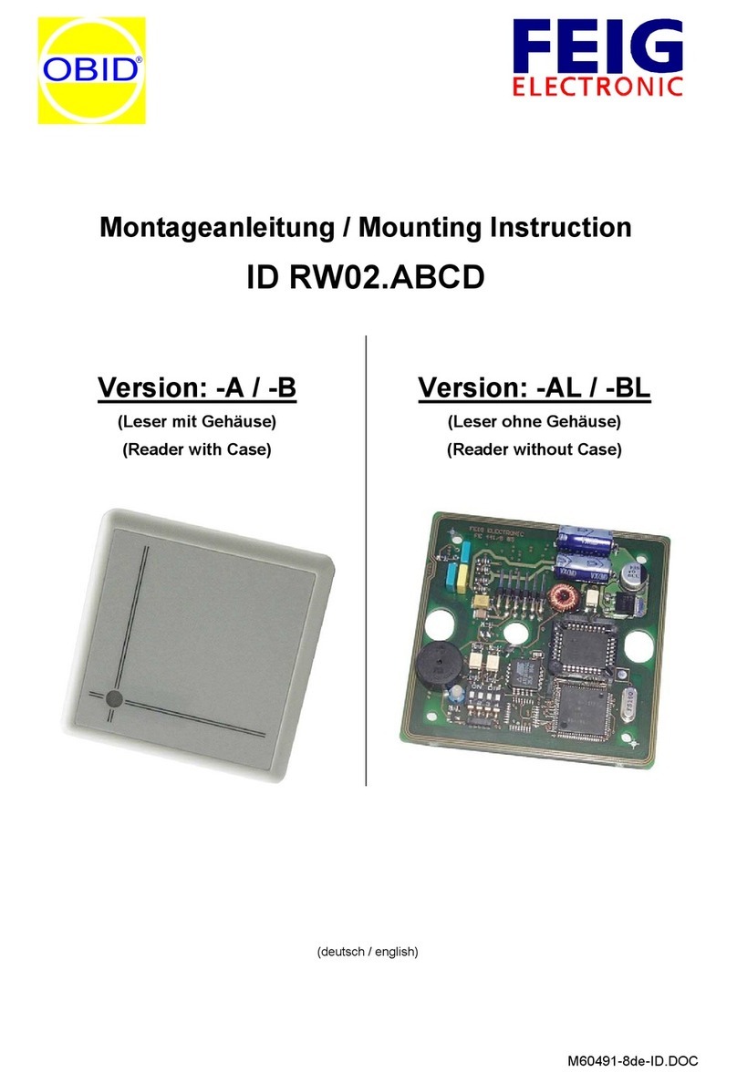 Feig Electronic OBID ID RW02.ABCD-A Mounting instruction