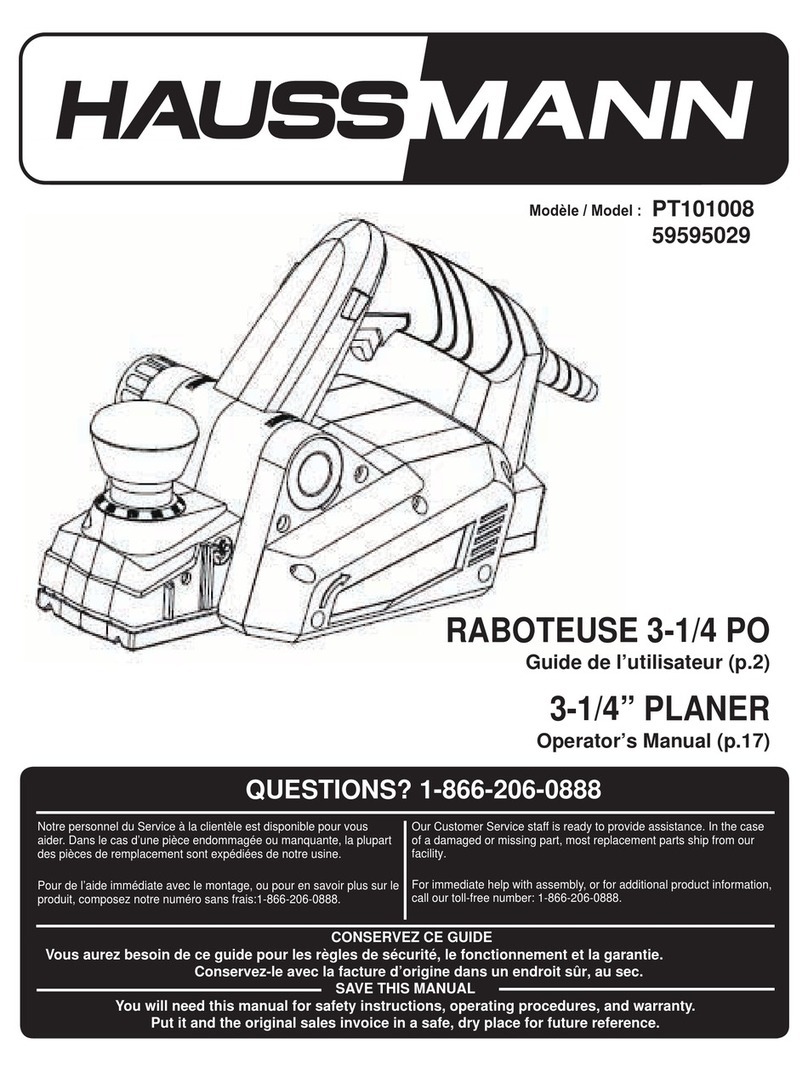 Haussmann PT101008 Operator's manual