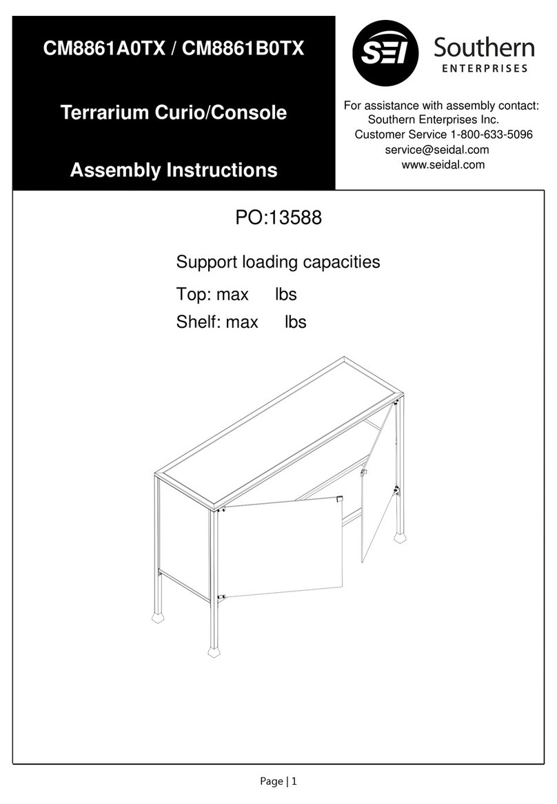 Southern Enterprises CM8861A0TX Assembly instructions