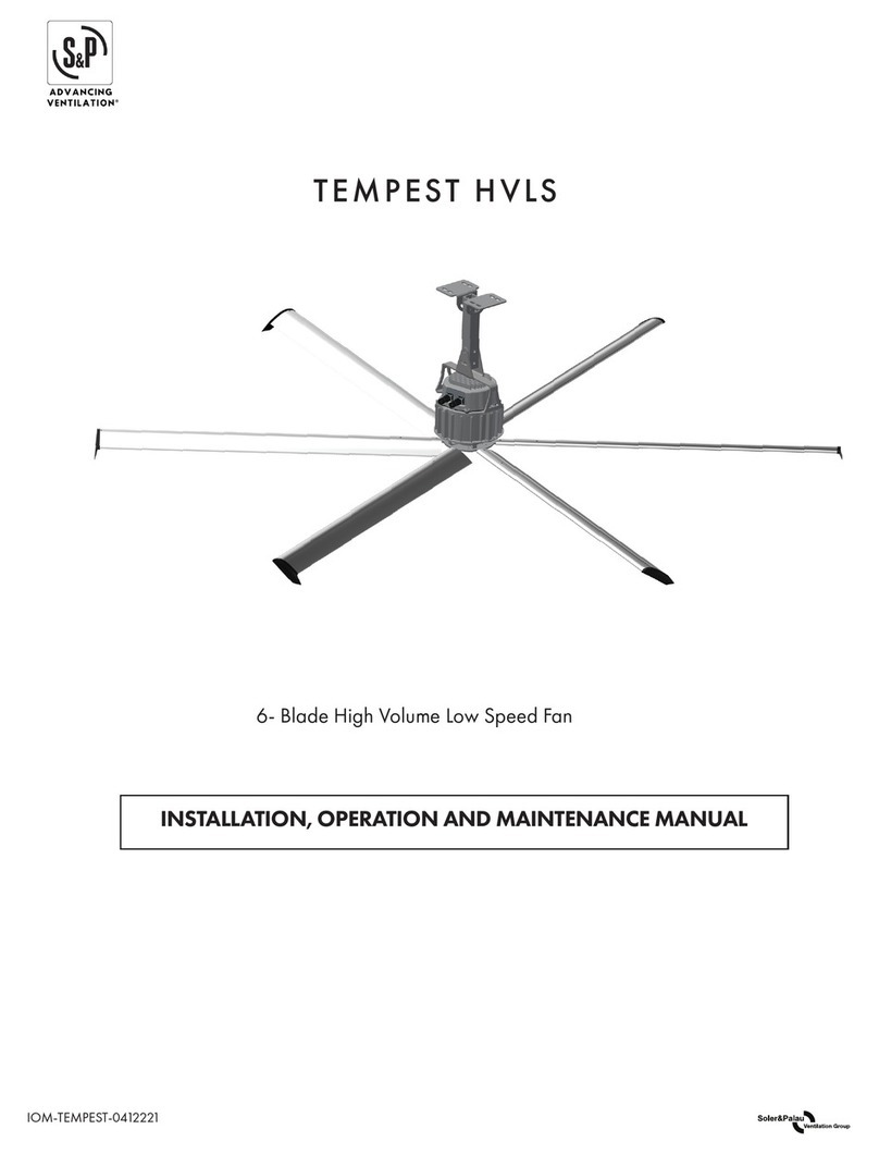 S&P TEMPEST HVLS Installation, operation and maintenance manual