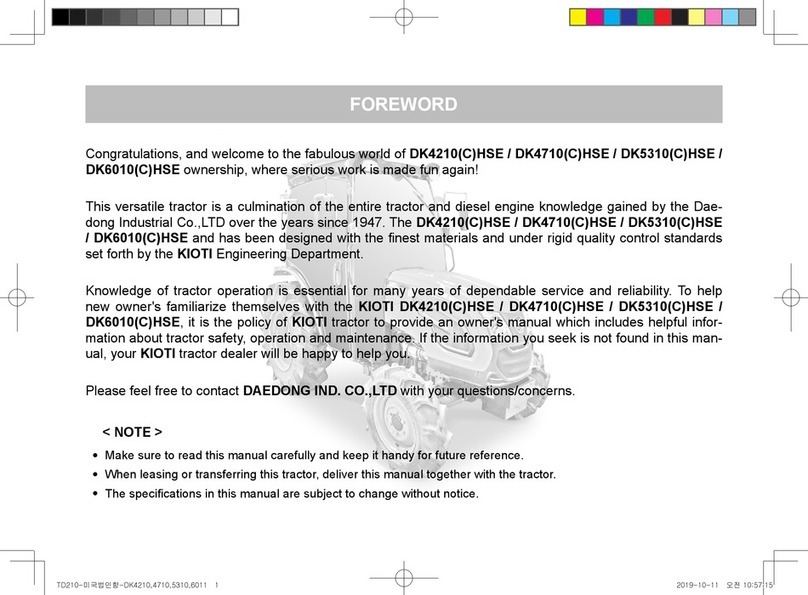 Kioti DK4210(C)HSE User manual