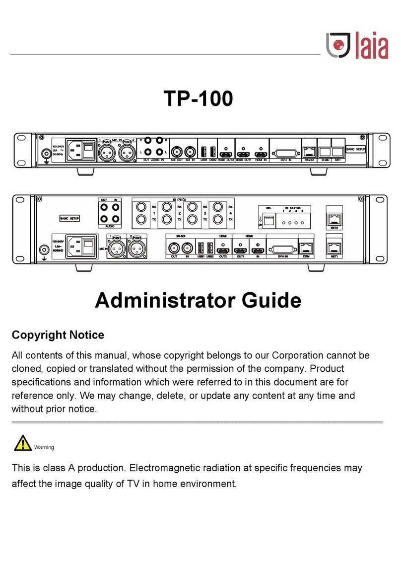 LAIA TP-100 Administrator's guide