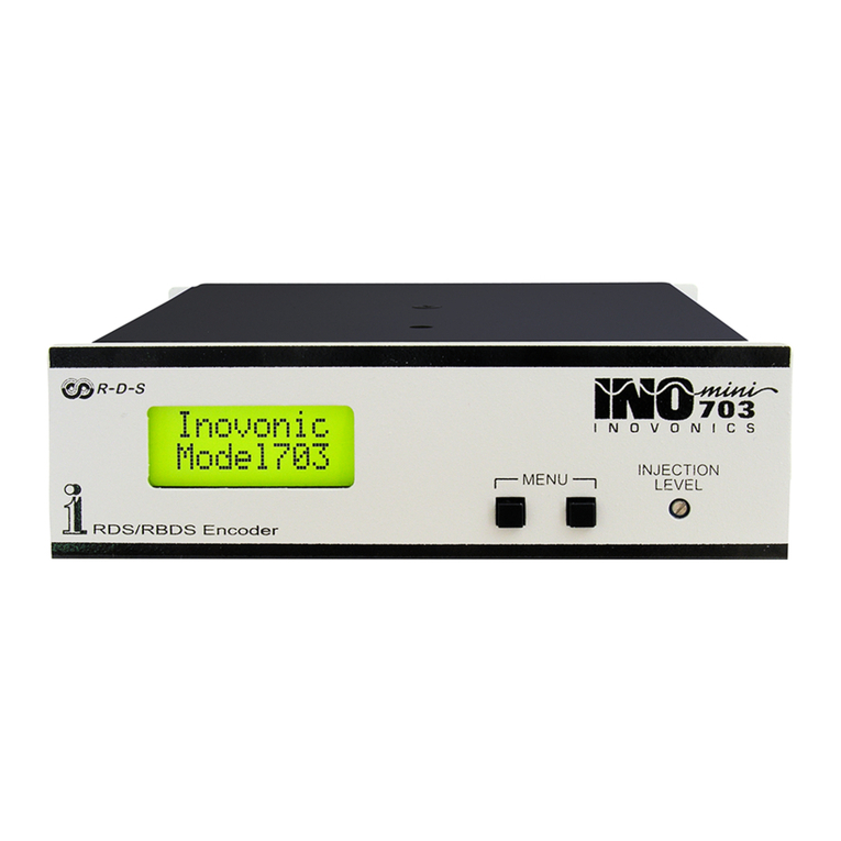Inovonics INOmini 703 Operating and maintenance instruction manual