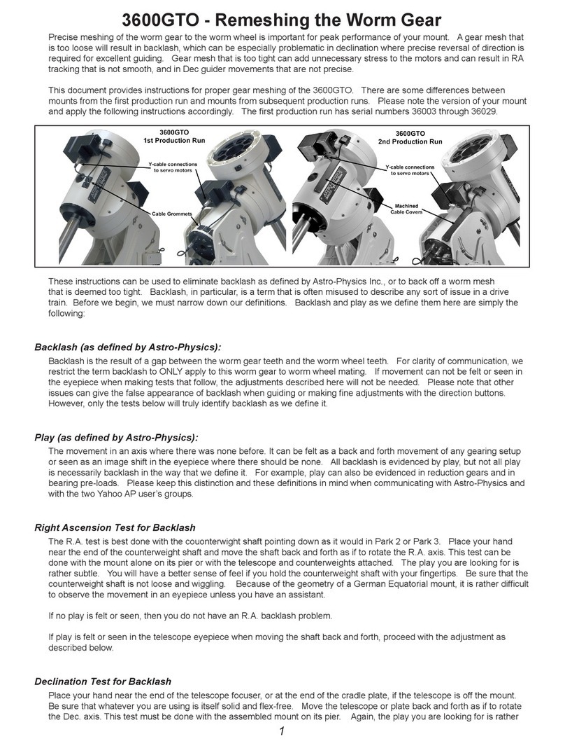 ASTRO-PHYSICS 3600GTO quick start guide