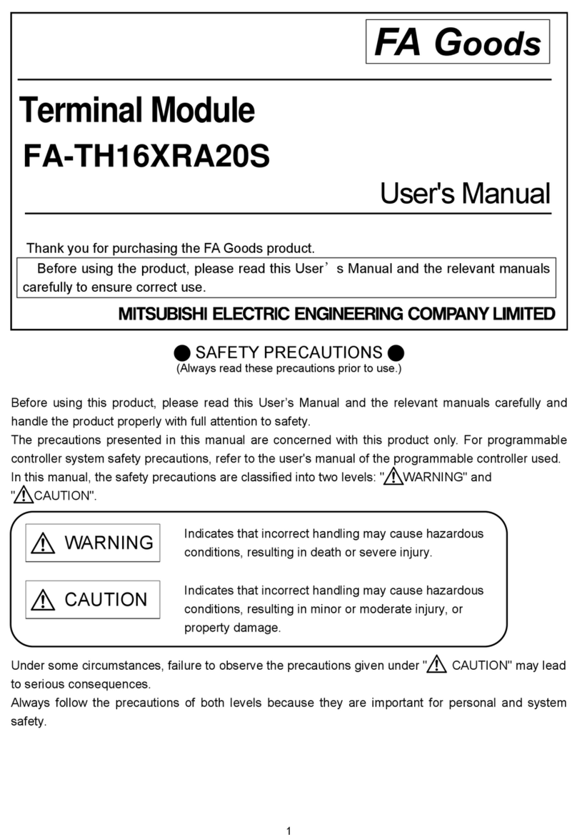 Mitsubishi Electric FA-TH16XRA20S user manual