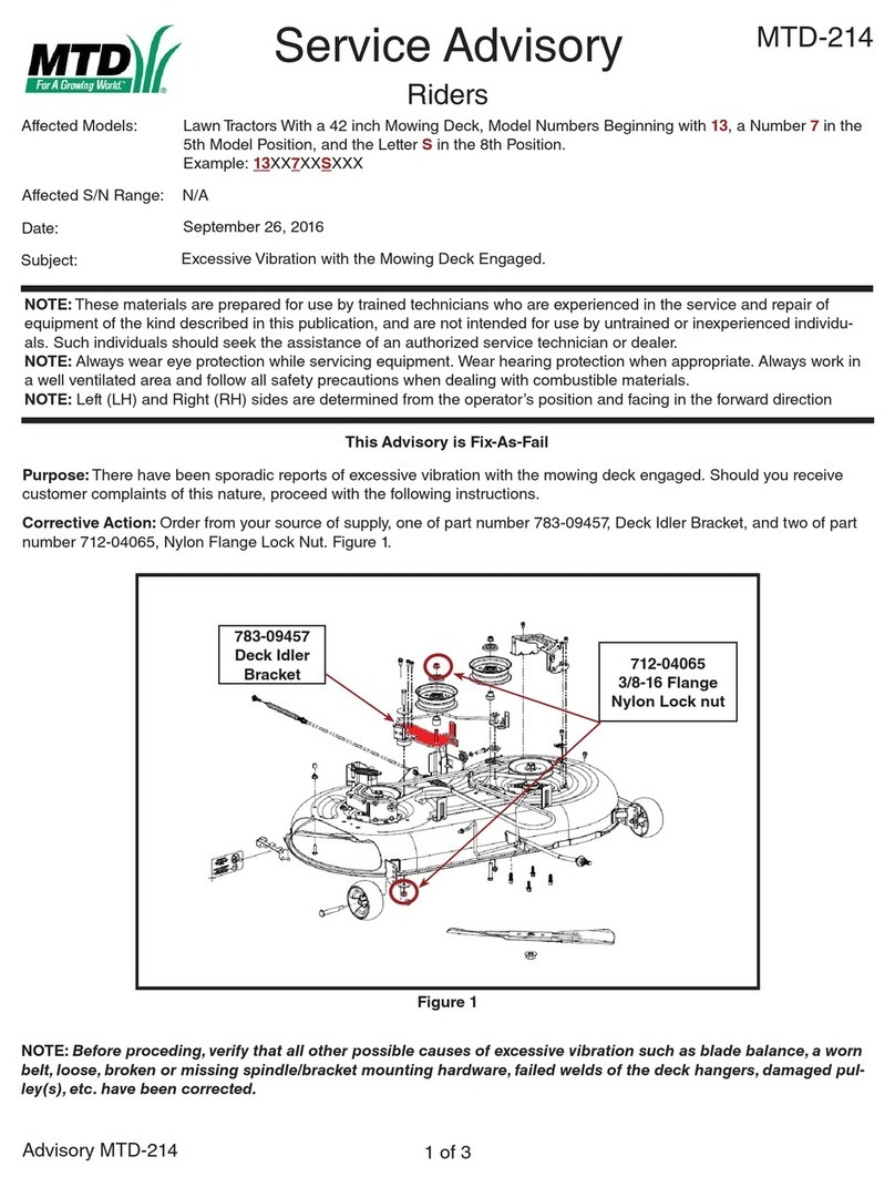 MTD 13 7 S Series Service manual