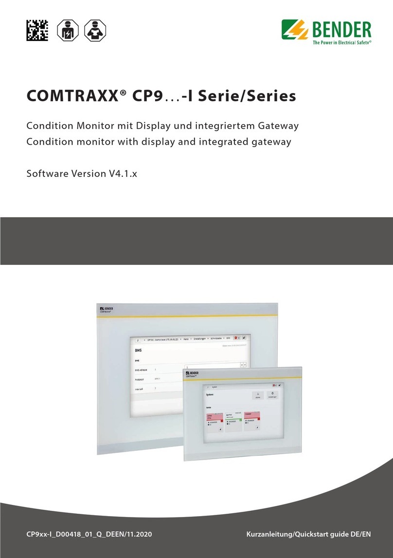Bender COMTRAXX CP9 I Series quick start guide
