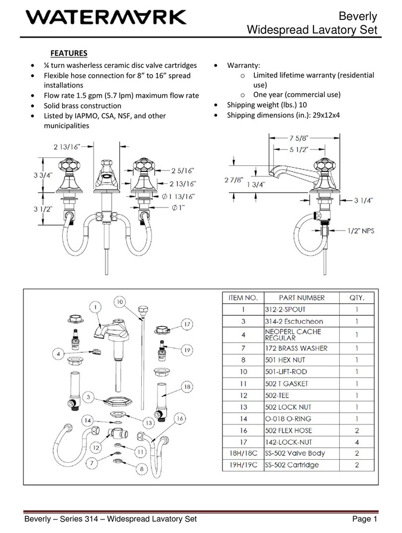 Watermark Beverly Roosevelt CRY4 User manual