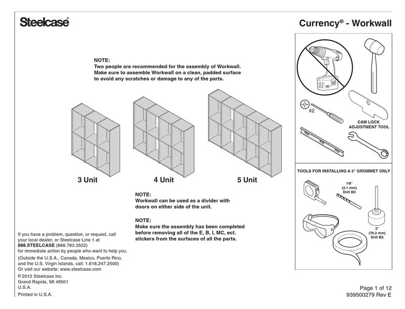 Steelcase Currency Workwall User manual Steelcase Currency Workwall User manual