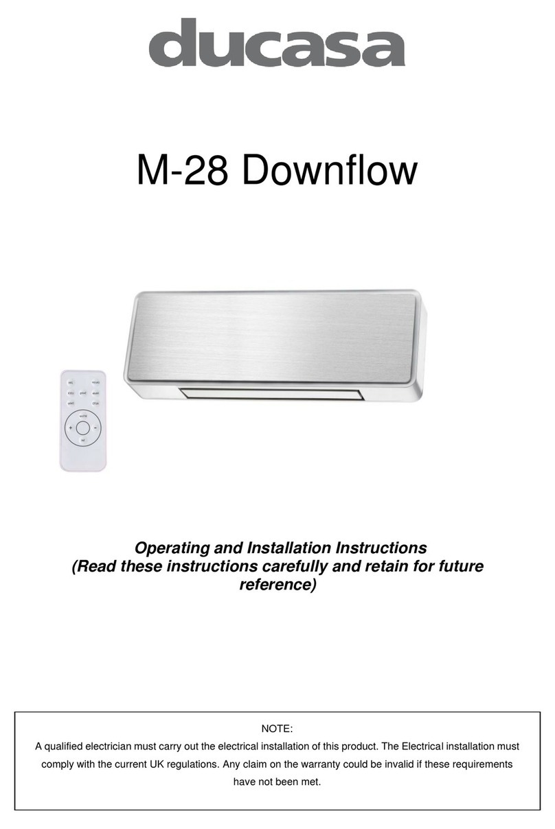 Ducasa M-28 Downflow Operating and installation instructions