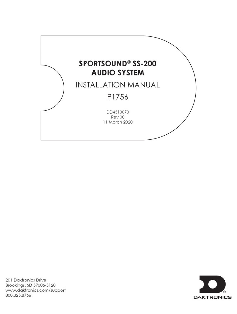 Daktronics Sportsound SS-200 installation manual