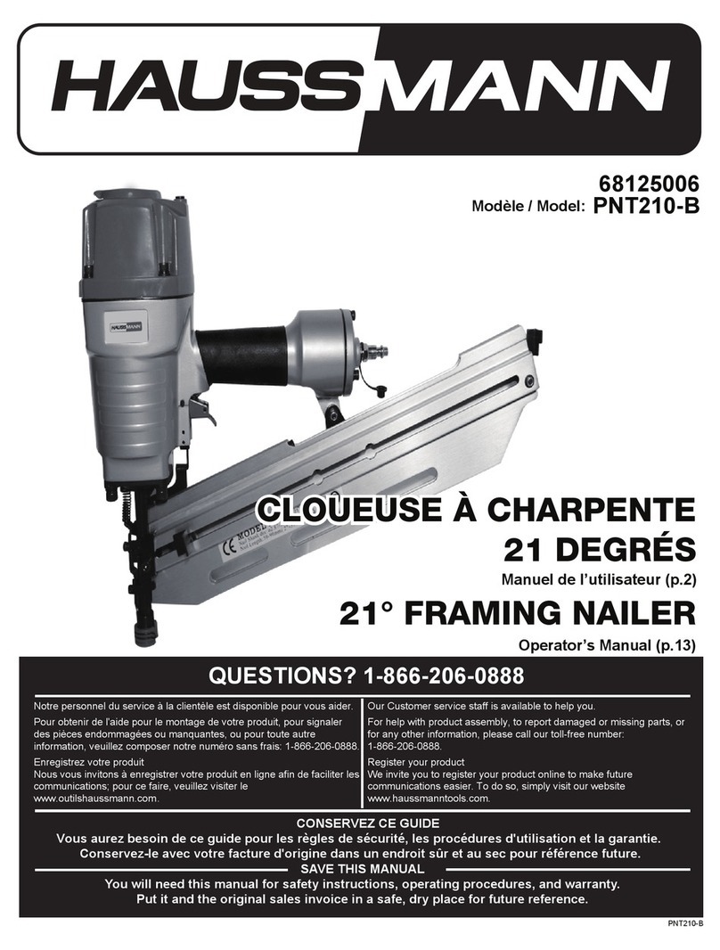 Haussmann PNT210-B Operator's manual