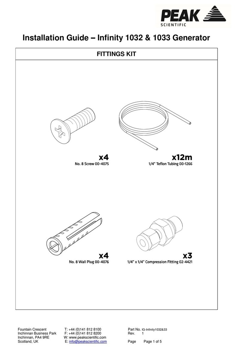 Peak Scientific Infinity 1032 User manual Peak Scientific Infinity 1032 User manual