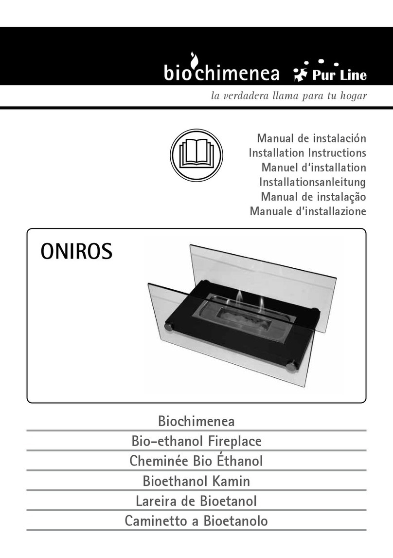 bio chimenea Pur Line ONIROS installation instructions