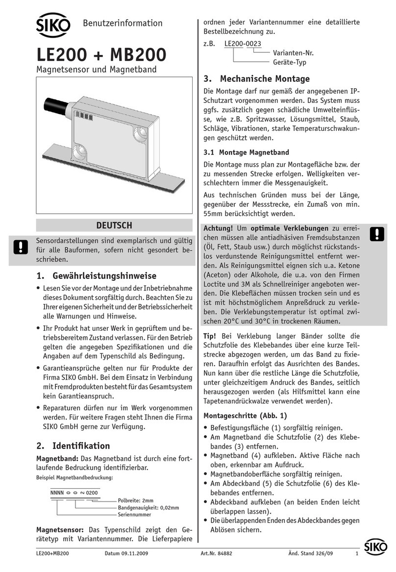 Siko LE200 + MB200 Operation manual
