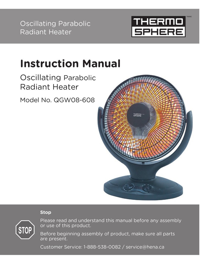 Thermo Sphere QGW08-608 instruction manual