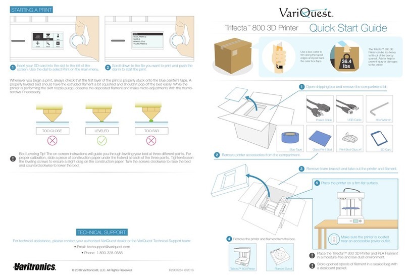 Variquest Trifecta 800 Quick start quide