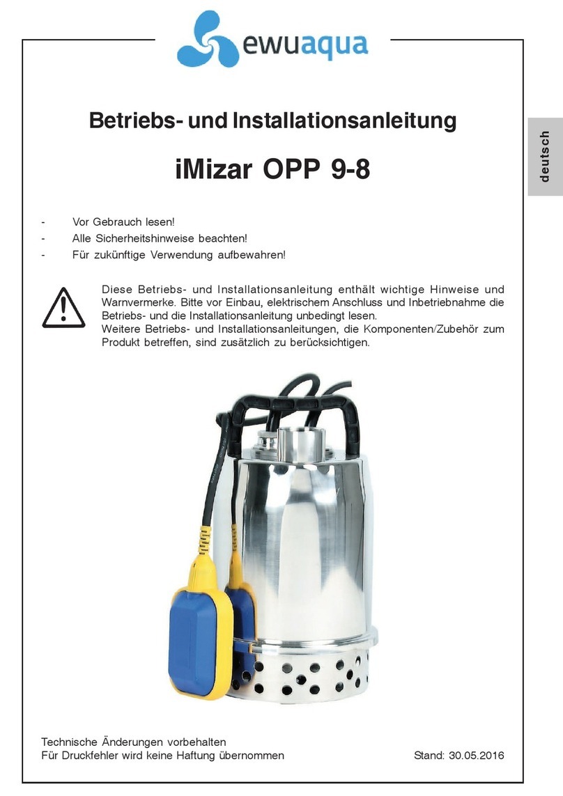ewuaqua iMizar OPP 9-8 Installation and operation manual