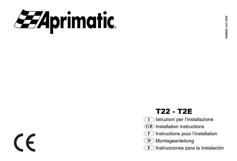 Aprimatic T22 installation instructions