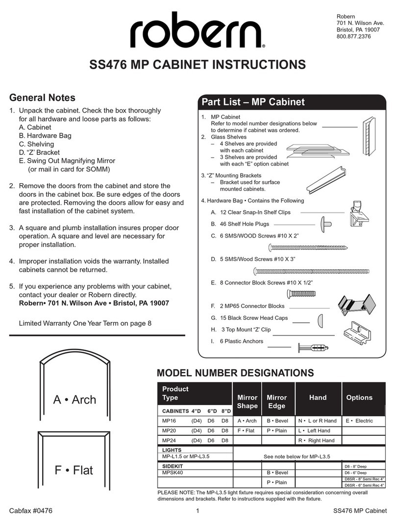 Robern SS476 MP instructions