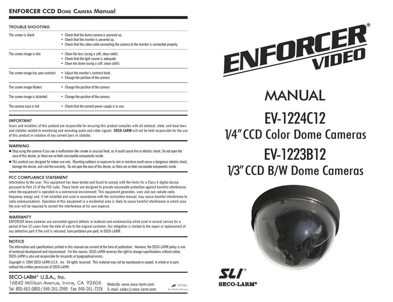SECO-LARM SLI ENFORCER VIDEO EV-1224C12 manual