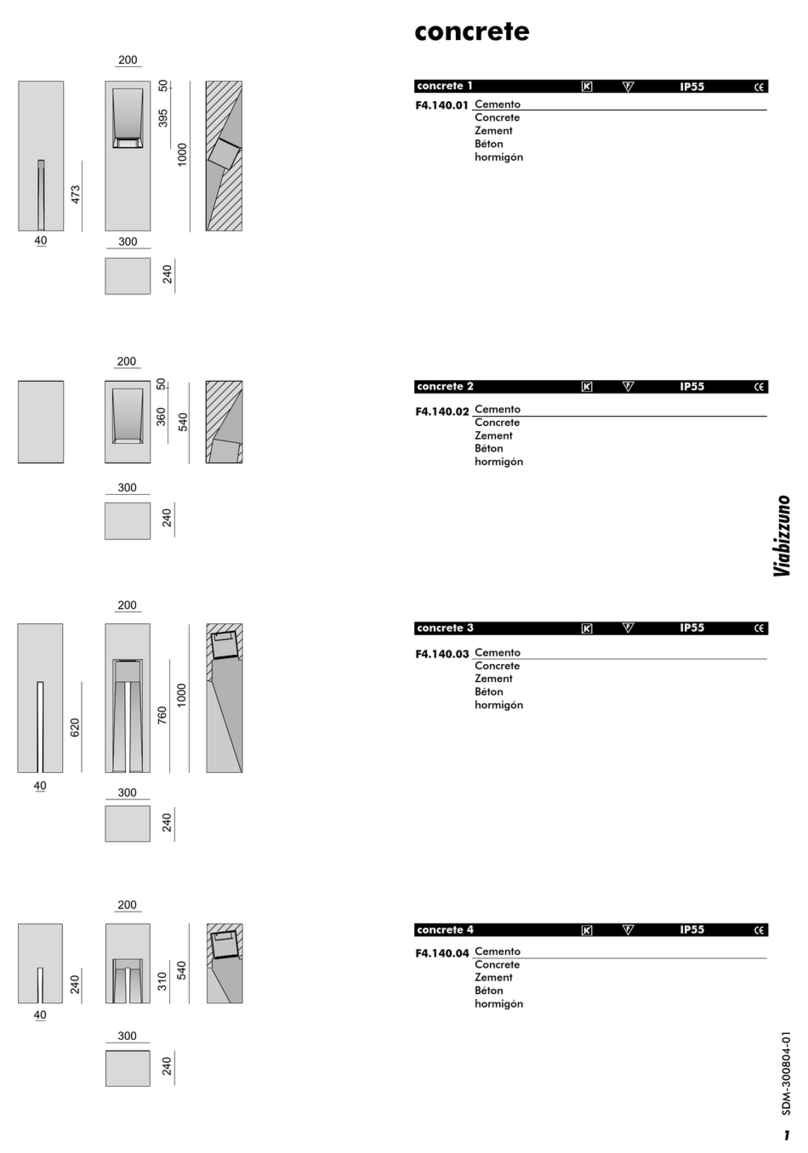 Viabizzuno concrete 1 User manual