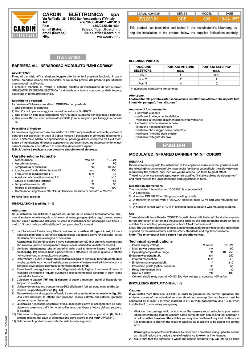 Cardin Elettronica CDR Series manual