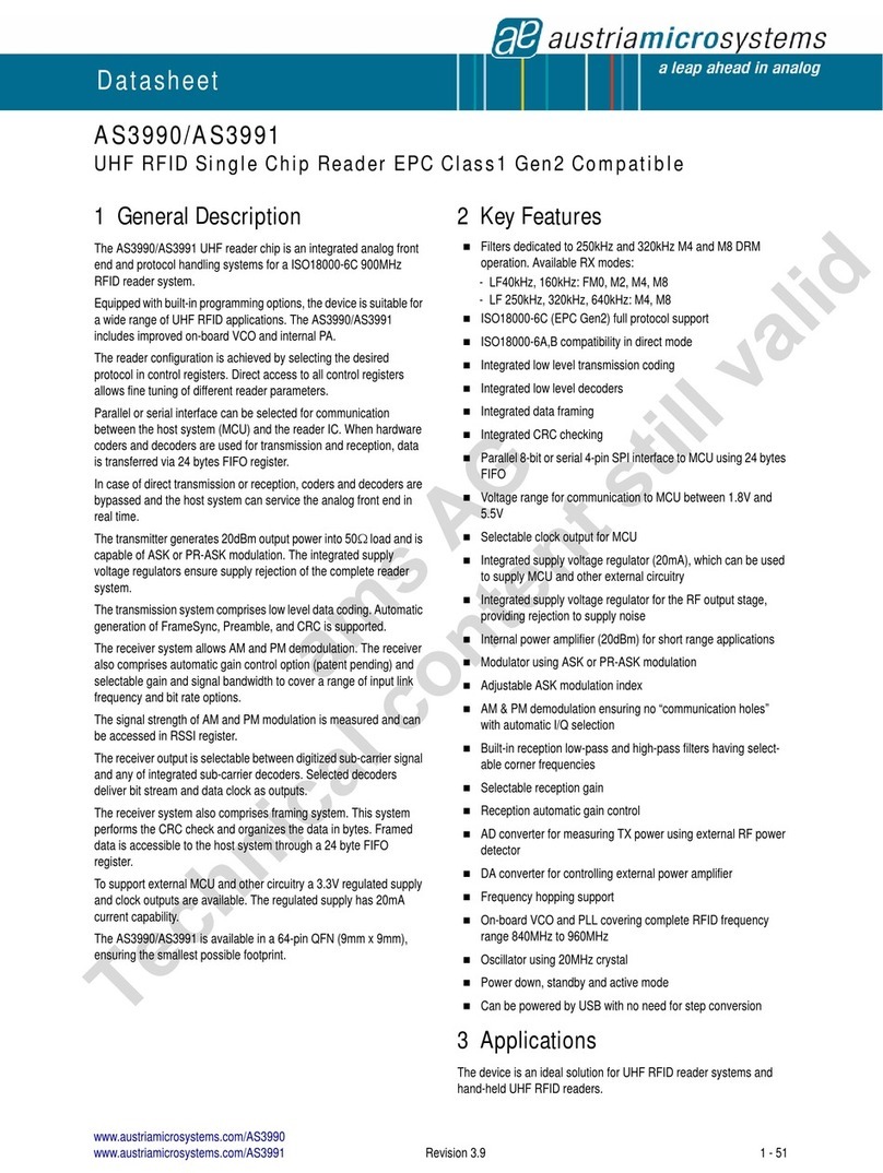 austriamicrosystems AS3990 manual