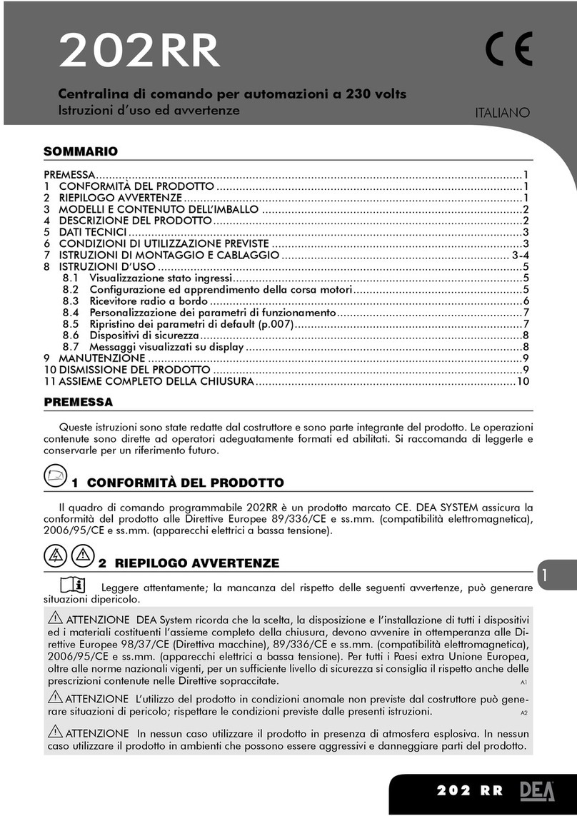Dea 202RR Instructions and warnings