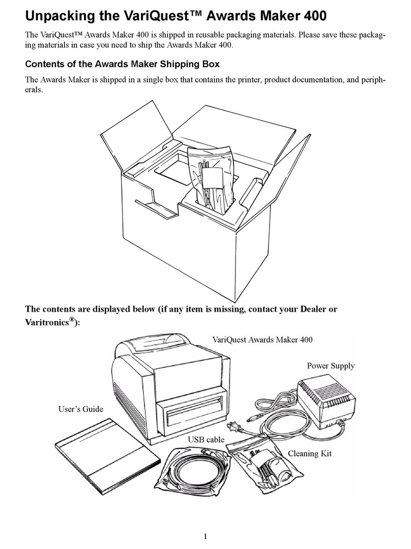 Variquest Awards Maker 400 user guide