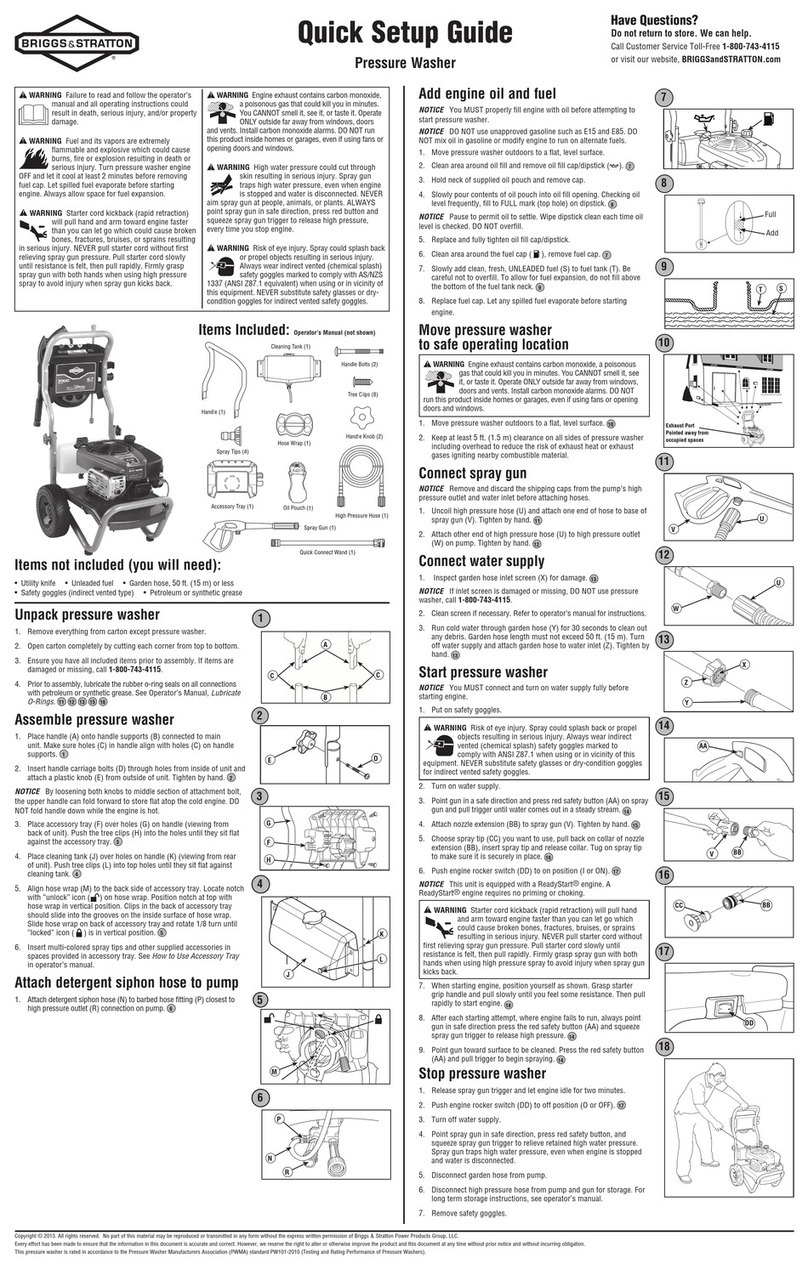 Briggs & Stratton 020503-00 User manual Briggs & Stratton 020503-00 User manual