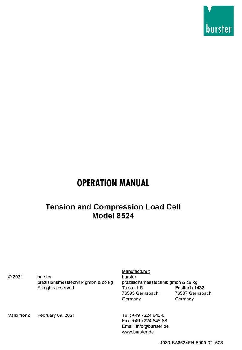 Burster 8524 Operation manual