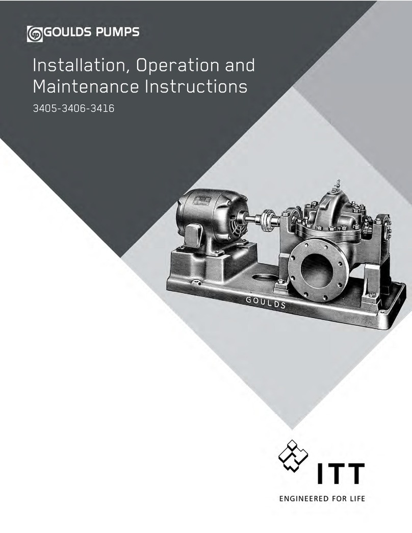 ITT Goulds Pumps 3405 Installation, operation and maintenance instructions