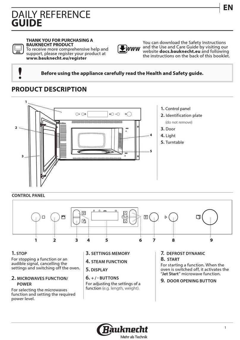 Bauknecht EMNK7 2238 PT Installation and operation manual