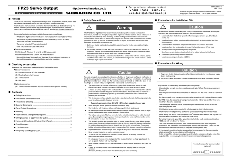Shimaden FP23 Series User manual