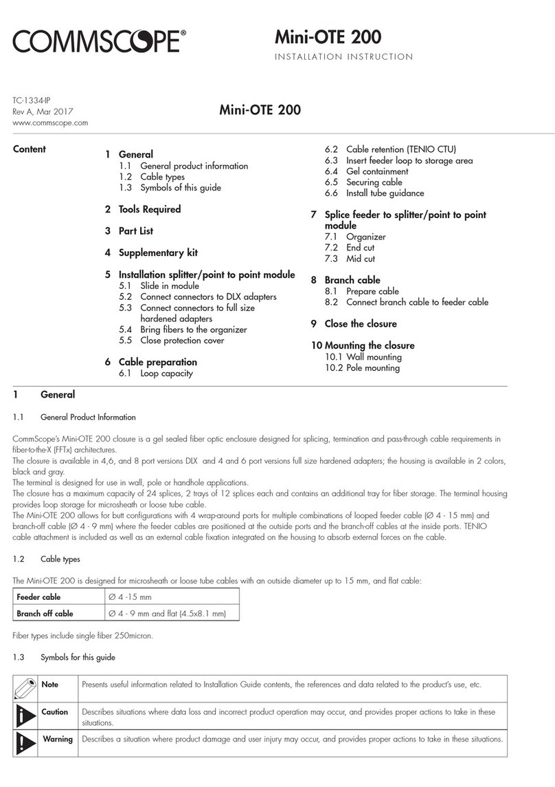 CommScope Mini-OTE 200 Series Installation instruction