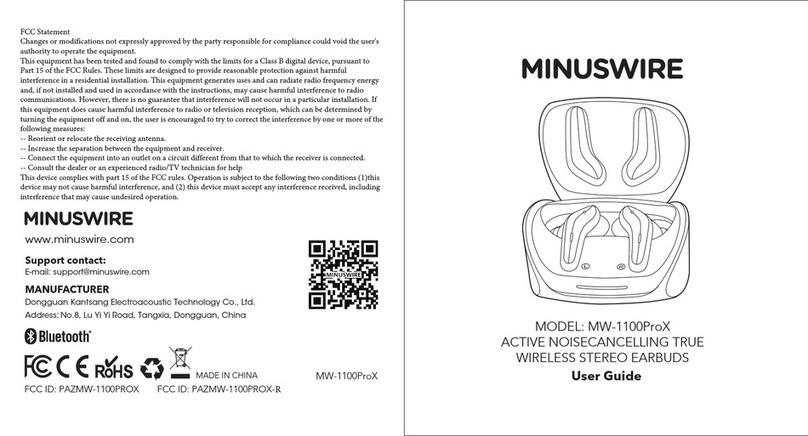 MINUSWIRE MW-1100ProX user guide